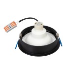 Lampy podtynkowe okrągłe - Milagro Oprawa podtynkowa Redondo Czarny 1xAR111 GU10 ML1076 - product 3