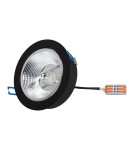 Lampy podtynkowe okrągłe - Milagro Oprawa podtynkowa Redondo Czarny 1xAR111 GU10 ML1076 - product 4