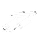 Lampy sufitowe reflektory - Milagro Oprawa Mica Spot Czarny 2xGU10 ML1144 - product 4