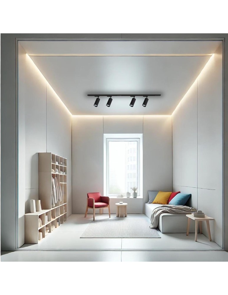 Gotowe zestawy szynoprzewodów - Milagro Zestaw Mica Track Czarny 4xGU10 1,5m ML1150 - product kolory-swiatla.pl 5