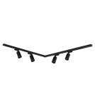 Gotowe zestawy szynoprzewodów - Milagro Zestaw Pipe Track Czarny 4xGU10 1,5m ML1165 - product 1