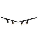 Gotowe zestawy szynoprzewodów - Milagro Zestaw Pipe Track Czarny 4xGU10 1,5m ML1165 - product 2