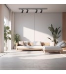 Gotowe zestawy szynoprzewodów - Milagro Zestaw Pipe Track Czarny 4xGU10 1,5m ML1165 - product 8