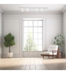 Gotowe zestawy szynoprzewodów - Milagro Zestaw Pipe Track Biały 4xGU10 1,5m ML1166 - product 5