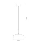 Milagro Lampa wisząca VETRO AMBER 6W ML1045 Milagro Lampa wisząca VETRO AMBER 6W ML1045