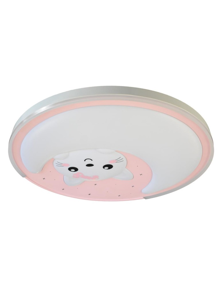 Milagro Plafon MOONCAT PINK 34W LED ML1059 Milagro Plafon MOONCAT PINK 34W LED ML1059