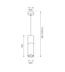 Lampy wiszące pojedyncze - Milagro Lampa Wisząca Ricky Czarny 1xGU10 ML1088 - product 5