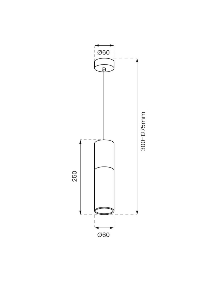 Milagro Lampa Wisząca Ricky Czarny 1xGU10 ML1088