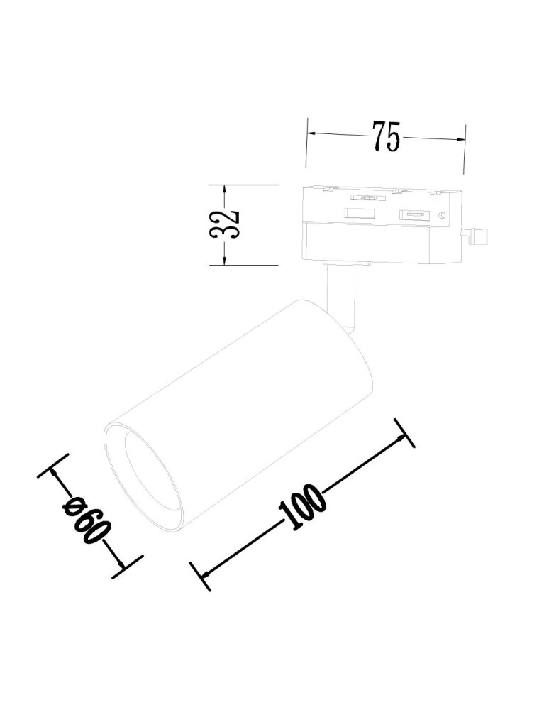 Milagro Oprawa Pipe Track Czarny 1xGU10 ML1153