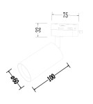 Milagro Oprawa Pipe Track Biały 1xGU10 ML1154 Milagro Oprawa Pipe Track Biały 1xGU10 ML1154