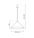 Milagro Lampa wisząca CAPITAL NAVY BLUE Ø46cm 1xGX53 MLP0956 Milagro Lampa wisząca CAPITAL NAVY BLUE Ø46cm 1xGX53 MLP0956