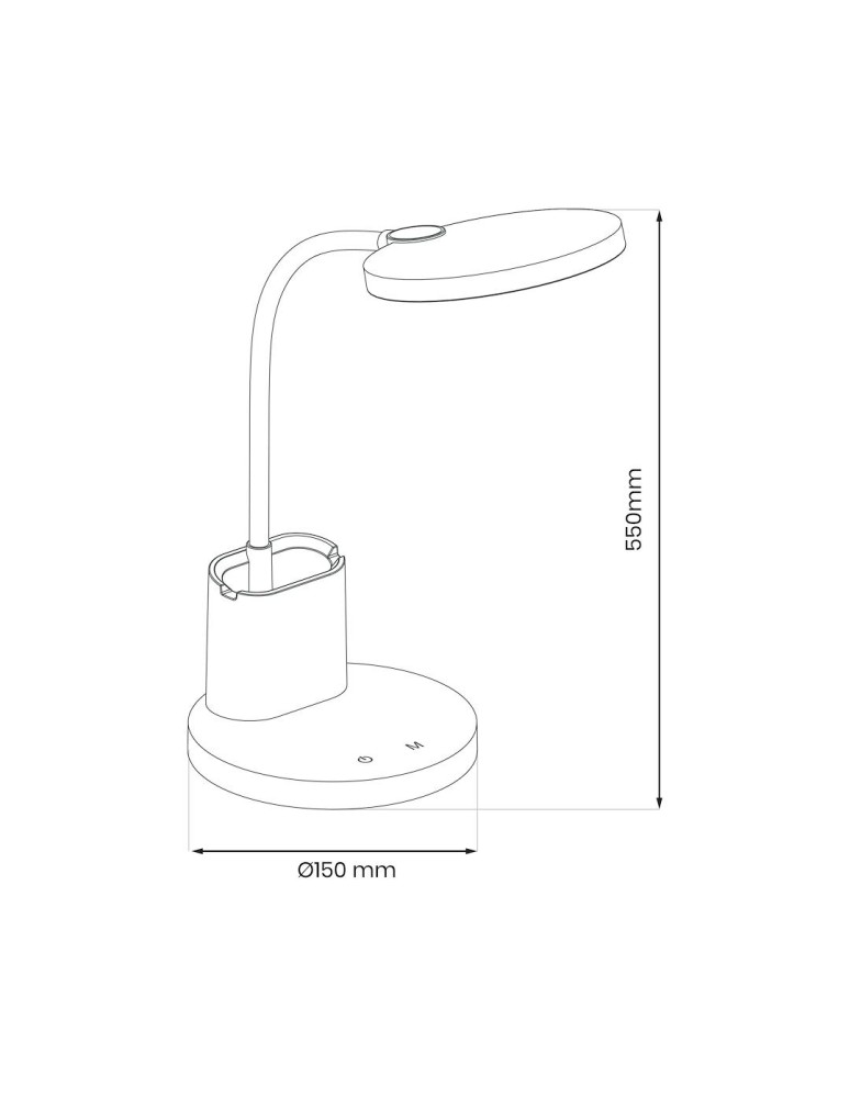 Milagro Lampka biurkowa SCUOLA BLACK 5W LED ML1015 Milagro Lampka biurkowa SCUOLA BLACK 5W LED ML1015