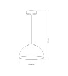 Lampy wiszące pojedyncze - Milagro Lampa wisząca GAMMA BLACK 1xE27 MLP1063 - product 5