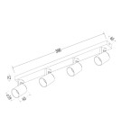 Lampy sufitowe reflektory - Milagro Oprawa Volf Spot Biały 4xGU10 ML1296 - product 5