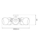 Lampy sufitowe klasyczne - Milagro Lampa sufitowa OSLO 5xE27 ML1274 - product 5