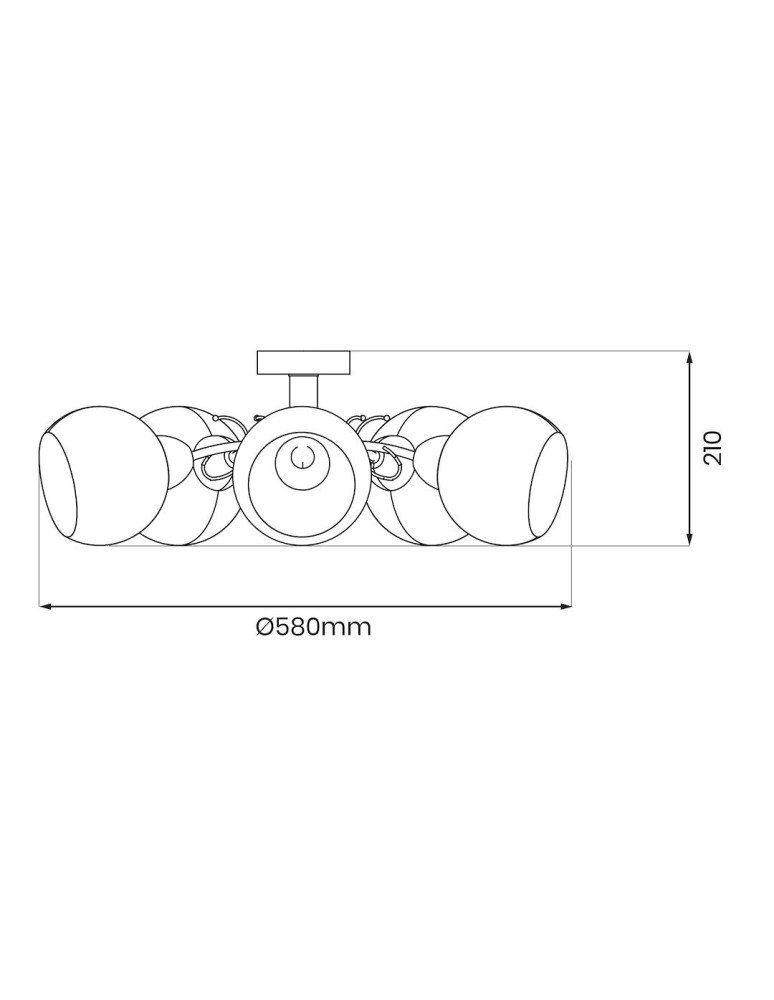 Milagro Lampa sufitowa OSLO 5xE27 ML1274