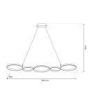 Milagro Lampa wisząca OLYMPIA BLACK 50W LED ML1175 Milagro Lampa wisząca OLYMPIA BLACK 50W LED ML1175