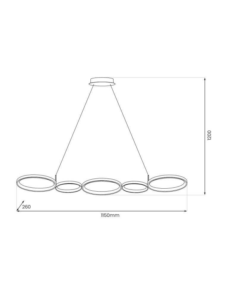 Milagro Lampa wisząca OLYMPIA BLACK 50W LED ML1175 Milagro Lampa wisząca OLYMPIA BLACK 50W LED ML1175