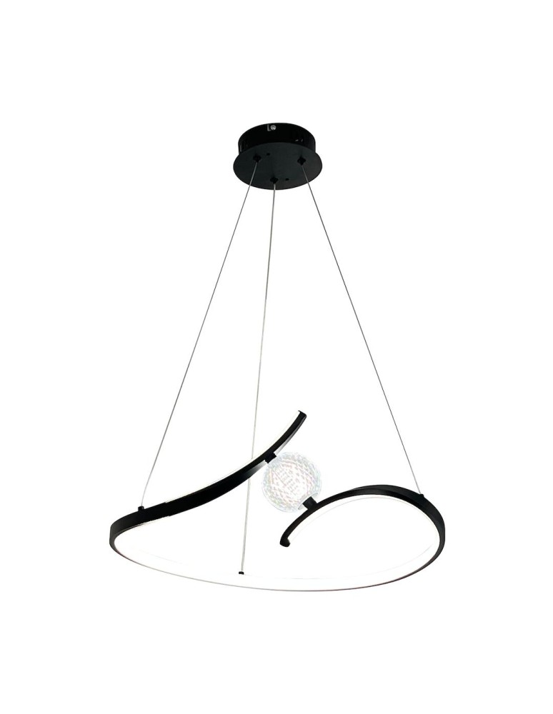 Milagro Lampa wisząca PERLA BLACK 34W LED ML1177 Milagro Lampa wisząca PERLA BLACK 34W LED ML1177