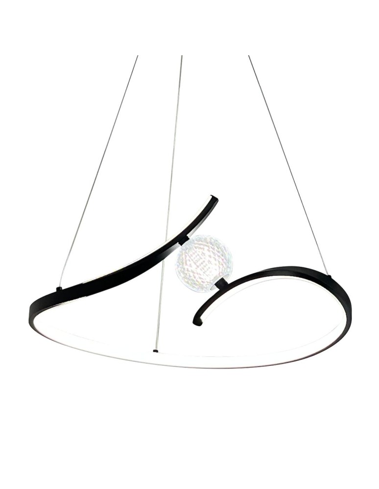 Milagro Lampa wisząca PERLA BLACK 34W LED ML1177 Milagro Lampa wisząca PERLA BLACK 34W LED ML1177