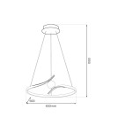 Milagro Lampa wisząca PERLA BLACK 34W LED ML1177 Milagro Lampa wisząca PERLA BLACK 34W LED ML1177