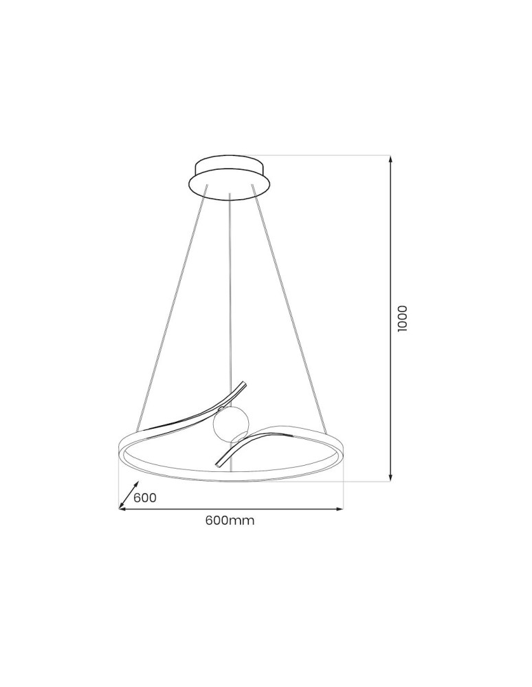 Milagro Lampa wisząca PERLA BLACK 34W LED ML1177 Milagro Lampa wisząca PERLA BLACK 34W LED ML1177