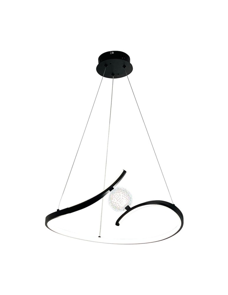 Milagro Lampa wisząca PERLA BLACK 34W LED ML1177 Milagro Lampa wisząca PERLA BLACK 34W LED ML1177