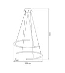 Milagro Lampa wisząca DOUBLEMOON 30W LED ML1178 Milagro Lampa wisząca DOUBLEMOON 30W LED ML1178