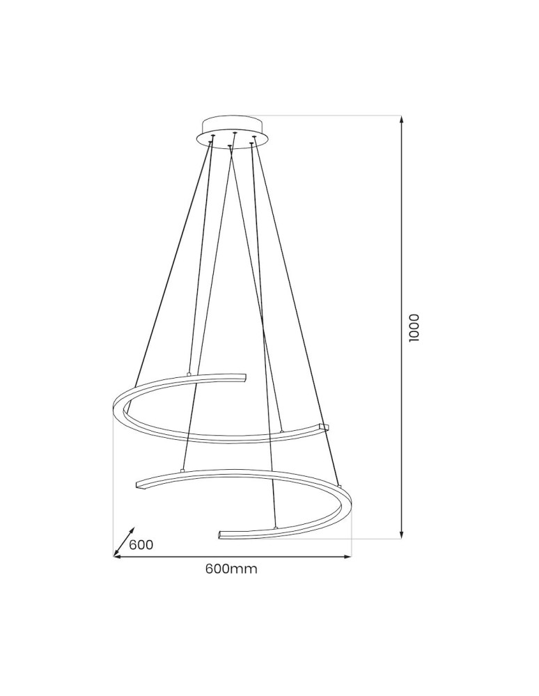 Milagro Lampa wisząca DOUBLEMOON 30W LED ML1178 Milagro Lampa wisząca DOUBLEMOON 30W LED ML1178