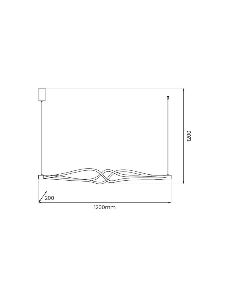 Milagro Lampa wisząca TWISTER 56W LED ML1189