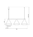 Lampy wiszące potrójne - Milagro Lampa wisząca CAPITAL Czarny 3XGX53 MLP0938 - product 5