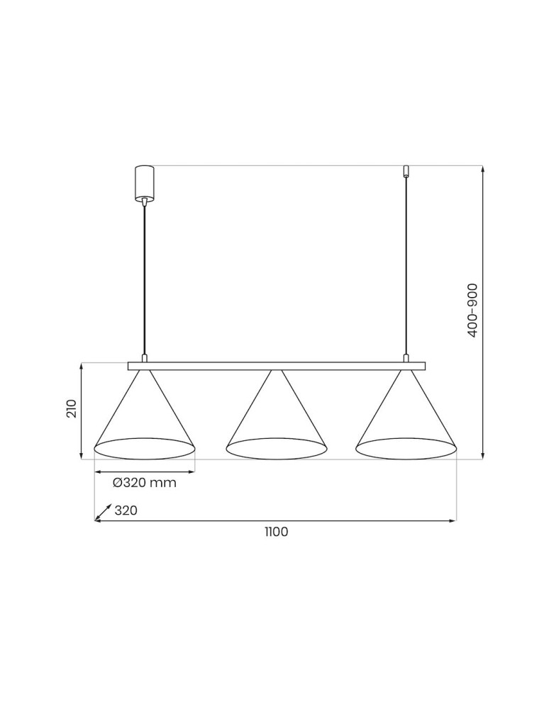 Milagro Lampa wisząca CAPITAL Czarny 3XGX53 MLP0938