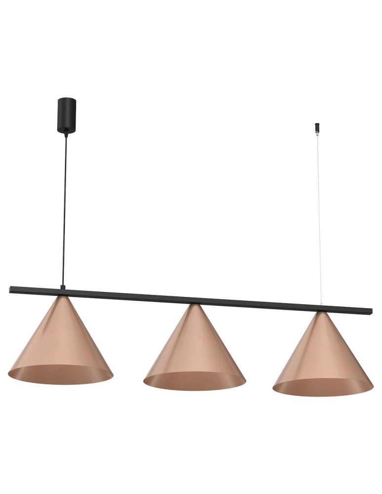 Milagro Lampa wisząca CAPITAL Czarny-MIEDZIANY 3XGX53 MLP0940