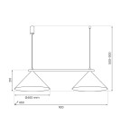 Lampy wiszące podwójne - Milagro Lampa wisząca CAPITAL Czarny 2XGX53 MLP0942 - product 5