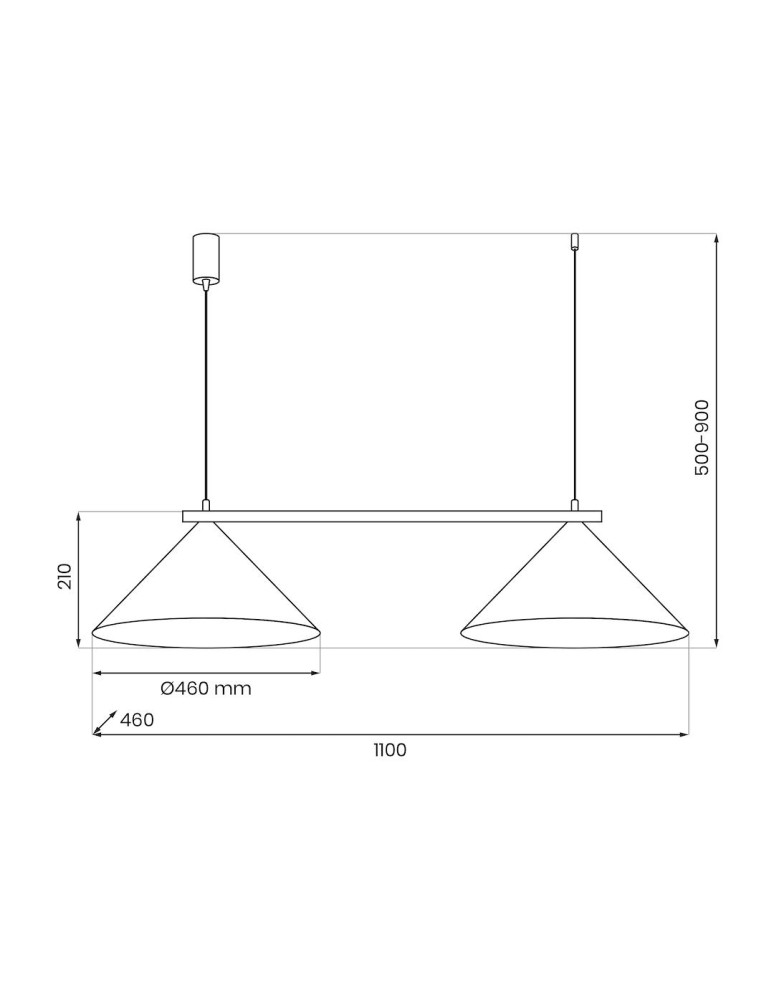 Milagro Lampa wisząca CAPITAL Czarny 2XGX53 MLP0942