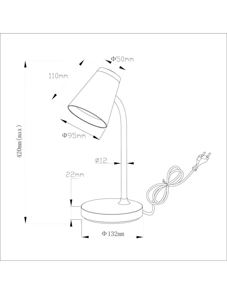 Milagro Lampka Biurkowa Chico 4,5W 4000K Czarny ML1443 Milagro Lampka Biurkowa Chico 4,5W 4000K Czarny ML1443