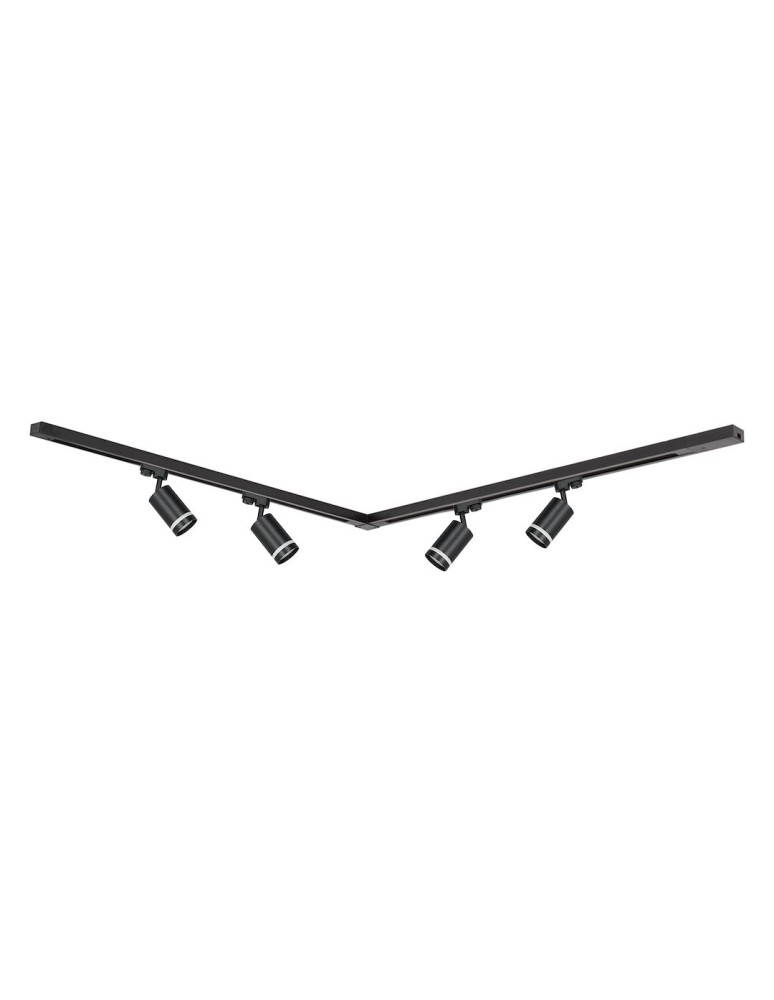 Milagro Zestaw Szynoprzewód 4xPipe Ring GU10 + Prowadnica 2x1m + Złączki - Czarny ML1687 Milagro Zestaw Szynoprzewód 4xPipe Ring GU10 + Prowadnica 2x1m + Złączki - Czarny ML1687