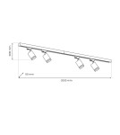 Milagro Zestaw Szynoprzewód 4xPipe Ring GU10 + Prowadnica 2x1m + Złączki - Czarny ML1687 Milagro Zestaw Szynoprzewód 4xPipe Ring GU10 + Prowadnica 2x1m + Złączki - Czarny ML1687