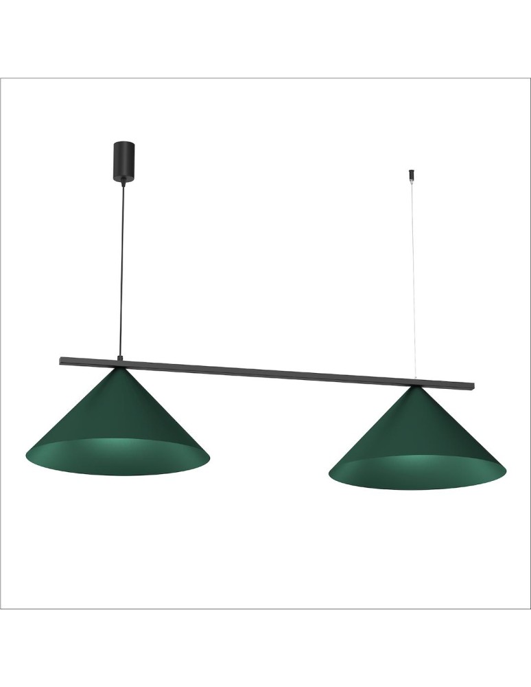 Milagro Lampa wisząca CAPITAL BLACK/GREEN 2XGX53 MLP1529