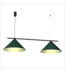 Lampy wiszące podwójne - Milagro Lampa wisząca CAPITAL BLACK/GREEN 2XGX53 MLP1529 - product 2
