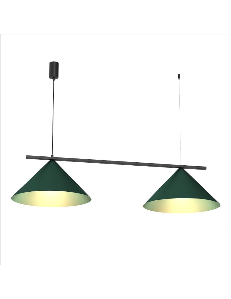 Milagro Lampa wisząca CAPITAL BLACK/GREEN 2XGX53 MLP1529