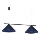 Lampy wiszące podwójne - Milagro Lampa wisząca CAPITAL BLACK/NAVY BLUE 2XGX53 MLP1531 - product 1