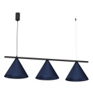 Lampy wiszące potrójne - Milagro Lampa wisząca CAPITAL BLACK/NAVY BLUE 3XGX53 MLP1532 - product 1