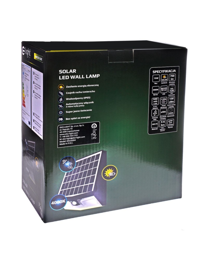 Eko-Light Lampa Solarna Transformer 15W 4000K EKO2004