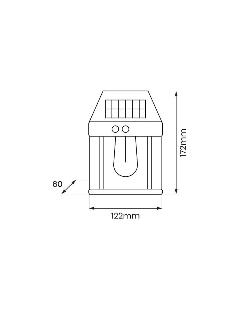 Eko-Light Kinkiet Solarny Filo 3000K EKO0726 Eko-Light Kinkiet Solarny Filo 3000K EKO0726