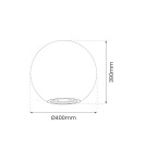 Kule ogrodowe - Eko-Light Kula Ogrodowa Globo Fi400 + Żarówka RGB A60 10W + Pilot EKO1366 - product 7
