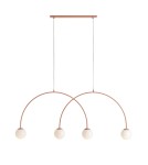 Lampy wiszące na listwie - Aldex Lampa Wisząca UNA 4 CORAL L 4 x max 10W LED (1116L11_L) - product 1