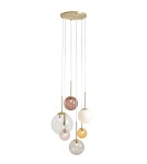 Lampy wiszące kule - Aldex Lampa Wisząca BOSSO 6 RING MULTICOLOUR (1119K40_R) - product 1