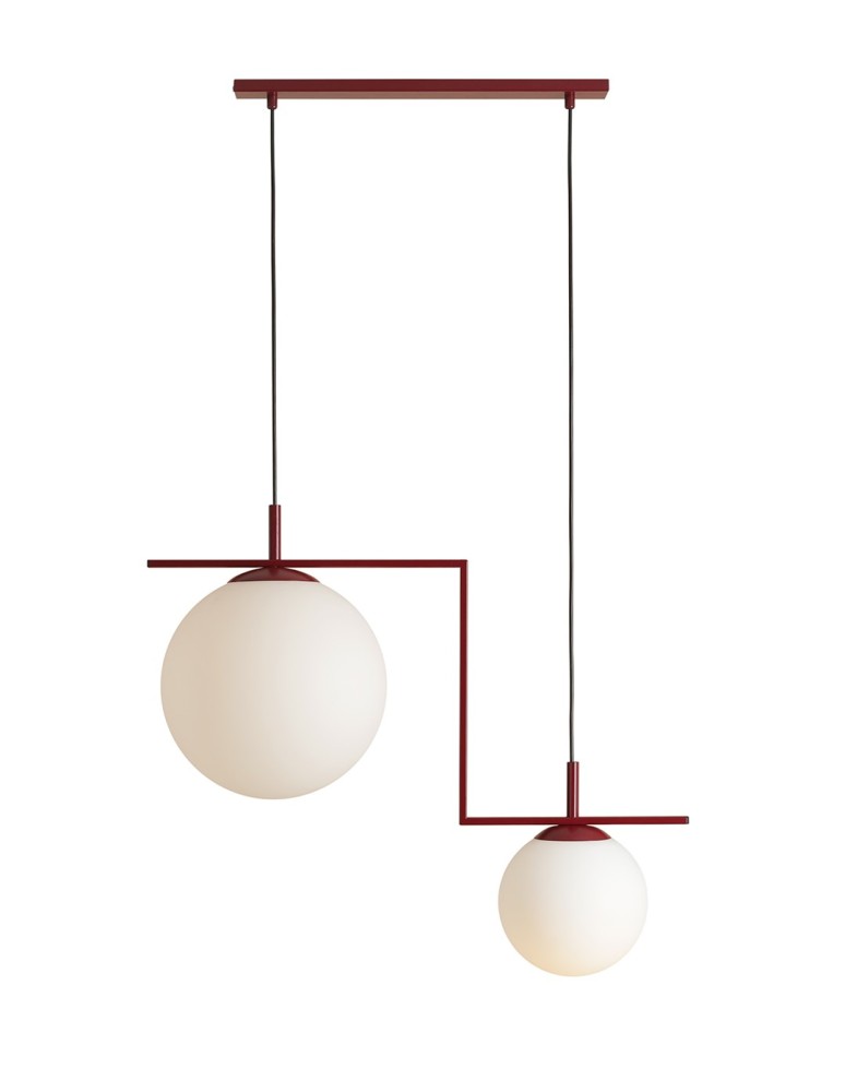 Aldex Lampa Wisząca ZAC 2 RED WINE MATTE 2 x max 15W LED (1038H15_2)