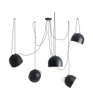 Lampy wiszące designerskie - Aldex Lampa Wisząca NOOR 5 BLACK 5 x max 15W LED (1122F1) - product 1